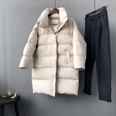 HXJJP Down Jacket Women Winter 2019 Outerwear Coats Female Long Casual Warm Down puffer jacket Parka branded Brown Black Beige